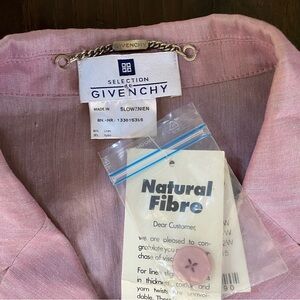 NWT Givenchy linen blend Women's Pink  
Coat Button Down Natural Fibre Size 20W